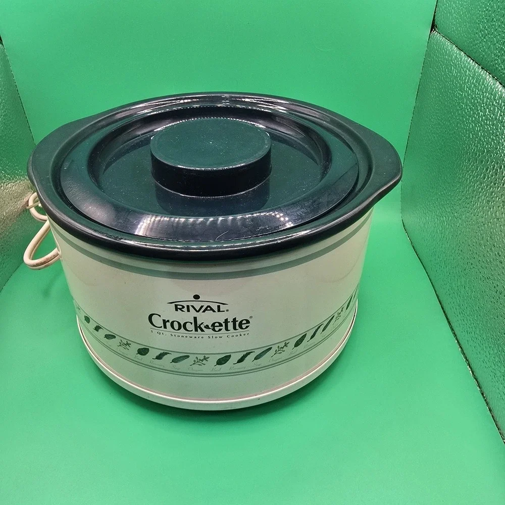 Rival Crock-ette 1 Quart Slow Cooker Crock Pot Model 3200 Spice Leaves Tested